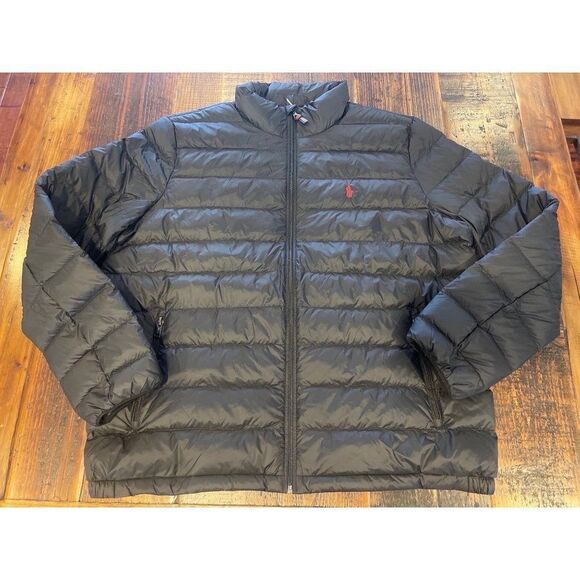 Polo Ralph Lauren Black Lightweight Packable Bleeker Down Jacket